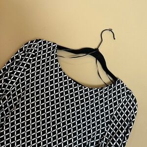 Julian Taylor New York Womens 14 Black White Geometric Sheath Dress Mixed Print